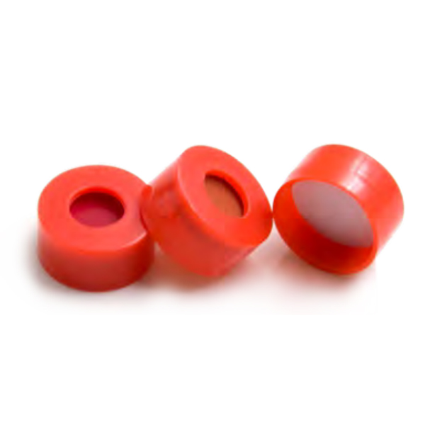 PTFE Septa, Natural Snap-top PP Cap, 6mm Centre Hole