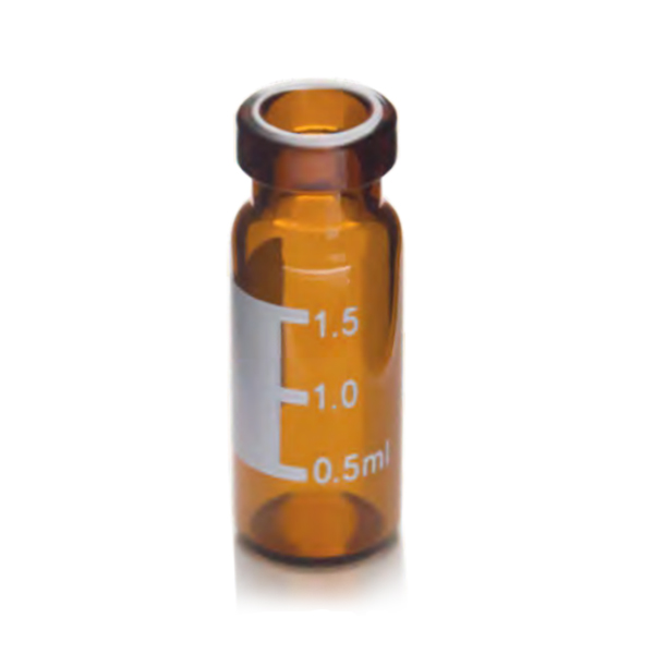 1.5mL Amber Crimp Neck Vial w/Write-on Spot
