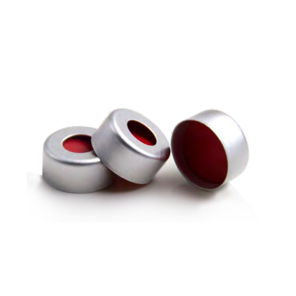 PTFE Septa, 11mm Crimp-top Aluminum Cap, 5.5mm Centre Hole
