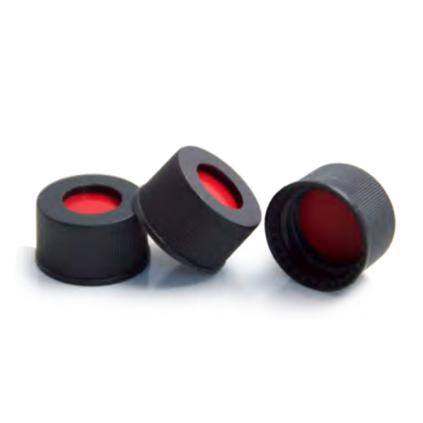 PTFE Septa, 13mm Screw PP Cap,Centre Hole