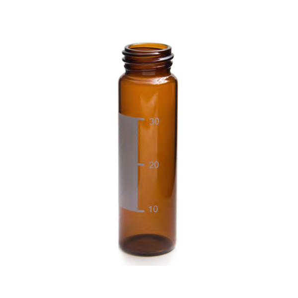 40mL  Amber Screw Neck Vial, , w/Write-on Spot