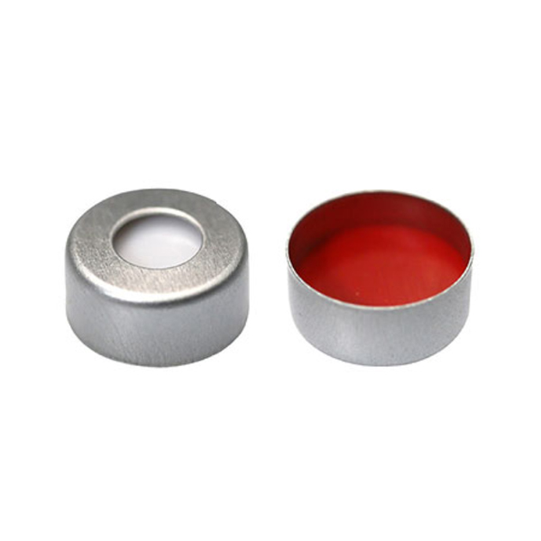 11mm Crimp-top Aluminum Cap, Centre Hole