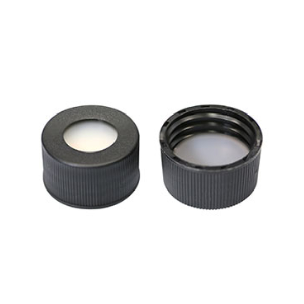 15-425 Black Screw PP Cap, 9mm Centre Hole